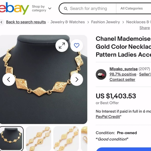 ✨ Rare CHANEL Vintage Coco Mademoiselle Necklace - Picture 9 of 9